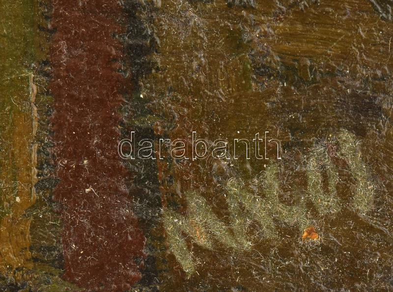 Magos Gyula (1932-1995): Ebédelők. Olaj, vászon, jelezve jobbra lent. 33x41 cm - Image 2