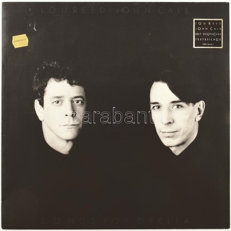 Lou Reed / John Cale - Songs For Drella. Vinyl, LP, Album, Stereo. Sire, Németország, 1990. VG+