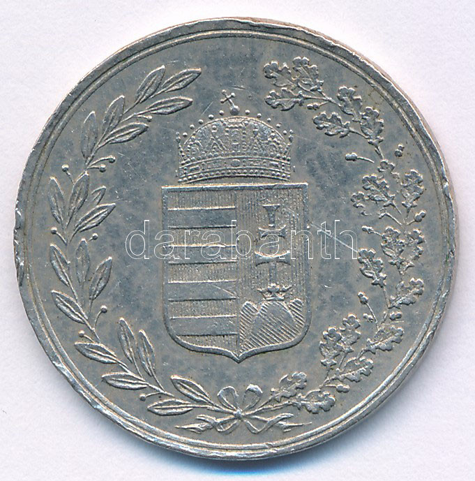 ~1900. 'Fél napi munka' fém elszámolási bárca T:XF karc - Image 2