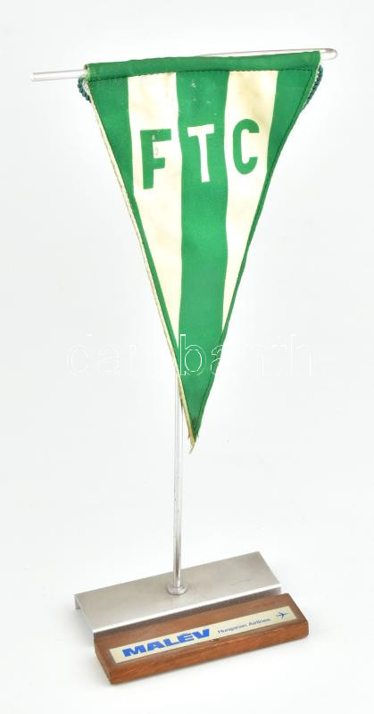 FTC zászló, MALÉV zászlótartón, m: 29 cm