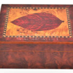 Cédrusfa humidor szivartartó páratartalom mérővel, párátlanítóval, szép állapotban, 26x22x11 cm - Image 2