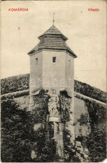 1912 Komárom, Komárno; Kőszűz a várban / castle, monument (EM)