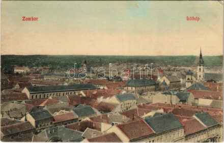 Zombor, Sombor; látkép / general view (lyuk / pinhole)