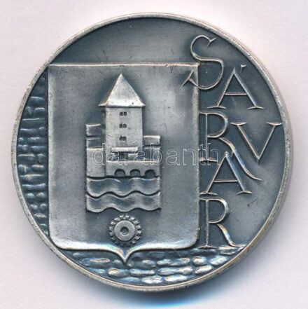 ~1970. 'Sárvár' kétoldalas, ezüstpatinázott fém emlékérem (32mm) T:AU,XF