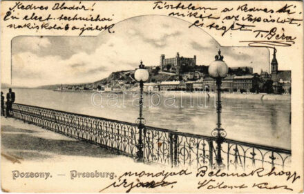 1903 Pozsony, Pressburg, Bratislava; vár. Verlag 'Bediene dich allein' / castle (EB)