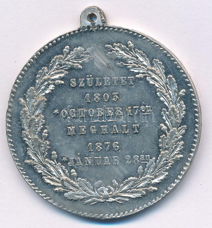 ~1876. 'Deák Ferencz - A vezérek vezére / Született 1803. October 17én, meghalt 1876. Január 28án' fém emlékmedál füllel. Szign.:A. Kleeberg (37mm) T:XF ph - Image 2