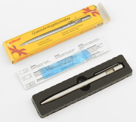 Ideal retró kvarcórás golyóstoll, eredeti dobozában, használati útmutatóval, nincs kipróbálva