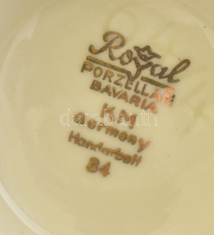 Royal Bavaria virágmintás váza, jelzett, hibátlan, m: 23,5 cm - Image 2