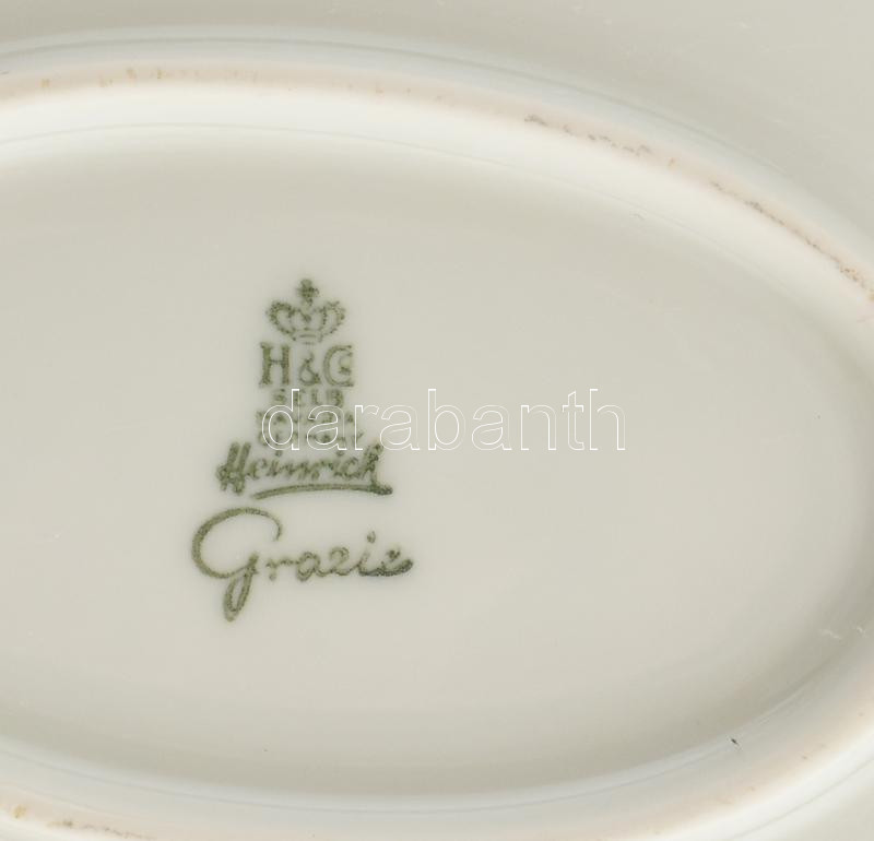 Heinrich Grazie porcelán pecsenyés tál, hibátlan, jelzéssel, h: 40 cm - Image 3