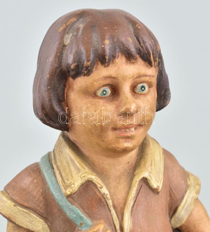 Figurális csehszlovák váza, mázas, jelzéssel, formaszámmal, kopásokkal, m: 19,5 cm - Image 2