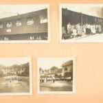 1936 Lány cserkészcsapat soproni táborozása, csoportképek, városképek, albumba ragasztva, 6×6 és 6,5×9 cm közötti méretekben - Image 2