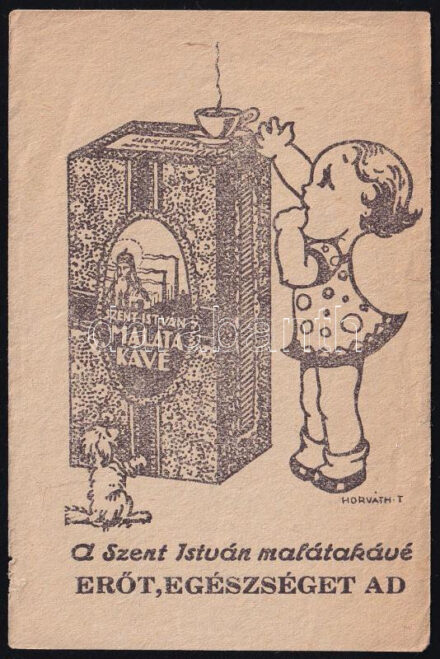 Szent István malátakávé számolócédula