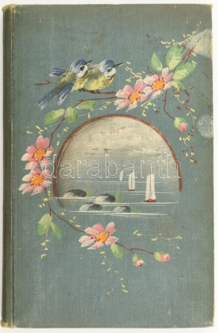 1892 Nagyszőlős (Kárpátalja), emlékkönyv magyar és német nyelvű bejegyzésekkel, festett borítójú egészvászon-kötésben