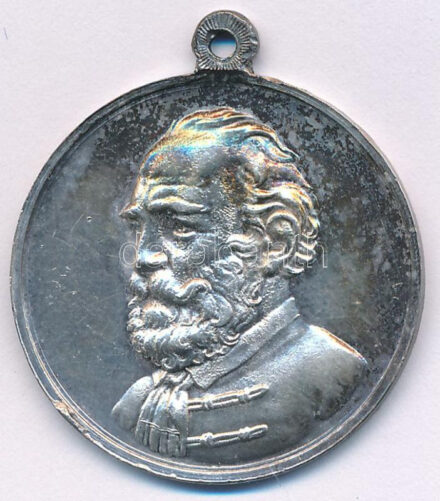 1860. 'Széchenyi István - 1860 április 8-án' Sn halotti emlékmedál füllel (29mm) T:XF patina, ph, karc