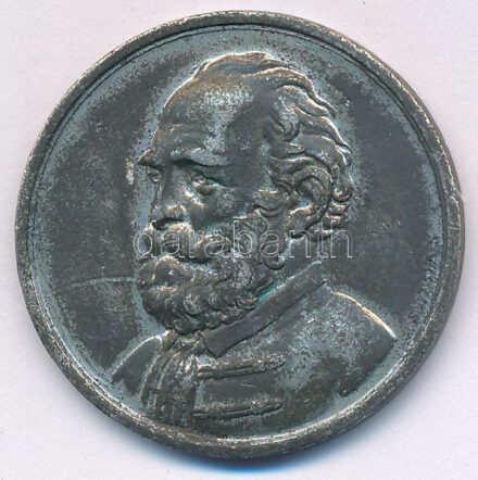 1860. 'Széchenyi István - 1860 április 8-án' Sn halotti emlékérem (29mm) T:XF,VF patina, karc