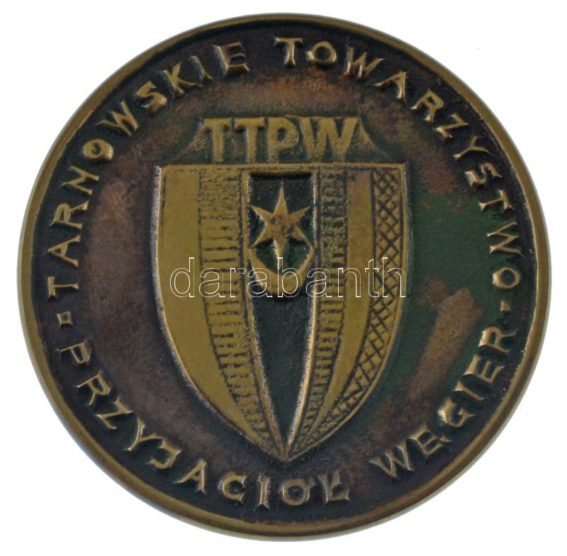 Lengyelország DN 'Bem József - Petőfi Sándor / TTPW (Tarnowskie Magyar Baráti Társaság)' kétoldalas bronz emlékérem tokban (60mm) T:XF patina Poland ND 'Józef Bem - Sándor Petőfi / TTPW - Tarnowskie Towarzystwo Przyjaciol Wegier'