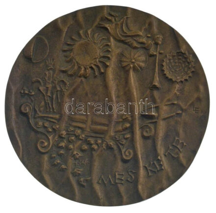 Ligeti Erika (1934-2004) DN 'Meskete' bronz emlékérem (95mm) T:AU