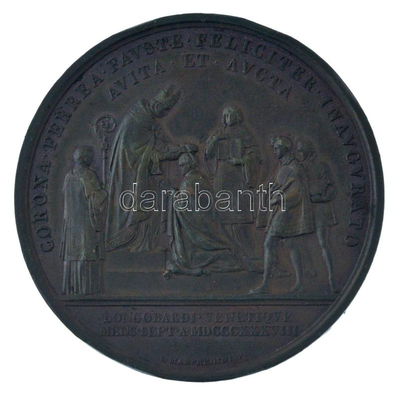 Ausztria 1838. 'V. Ferdinánd megkoronázása' bronz koronázási emlékérem. Szign.: L. Manfredini F. (52mm) T:XF ph, karc Austria 1838. 'Coronation of Ferdinand V' bronze commemorative coronation medallion. Sign.: L. Manfredini F. (52mm) C:XF - Image 2
