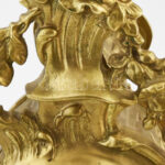 Bronz óratok, jelzés nélkül, öntött bronz, hibátlan, m: 37 cm - Image 2