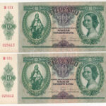 1936. 10P (2x) sorszámkövetők 'B 531 025412 - B 531 025413' T:XF Adamo P9