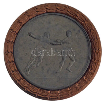 1963. 'Országos csapatbajnokság párbajtőr III. 1983.' fém díjérem tokban (51mm) T:AU