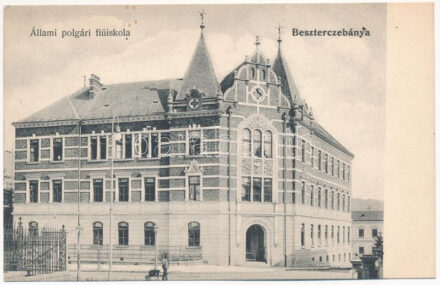 1905 Besztercebánya, Banská Bystrica; Állami polgári fiúiskola / boy school