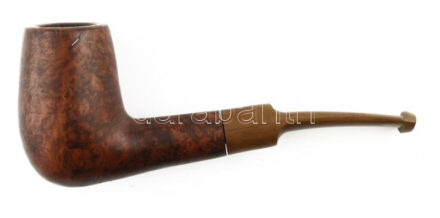 Pipa, jelzett, kopásokkal, h: 15 cm