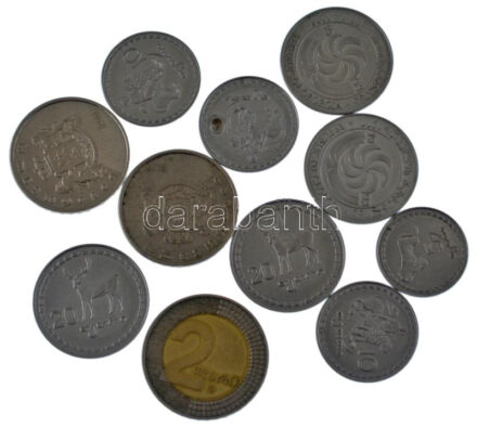 Grúzia 1993-2006. 5t-2L (11db) T:AU-VF Georgia 1993-2006. 5 Tetri - 2 Lari (11pcs) C:AU-VF