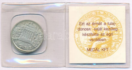 DN 'Eger / Officina Agriae' fém múzeumi zseton fóliatokban, tanúsítvánnyal. Szign.: VE (20mm) T:XF