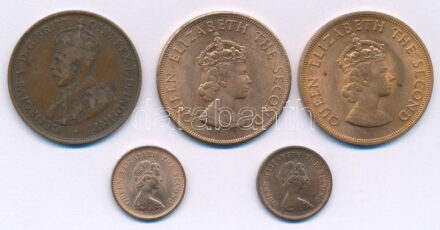Jersey 1923. 1/12Sh bronz 'V. György' + 1964-1966. 1/2Sh bronz 'II. Erzsébet' (2xklf) + 1971. 1/2p bronz (2x) T:AU-XF Jersey 1923. 1/12 Shilling bronze 'George V' + 1971. 1/2p bronz (2x) C:AU-XF