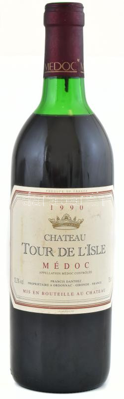 1990 Chateau Tour de L'Isle Médoc, bontatlan palack , Bordeaux-i vörösbor 12,2%, 0,75l