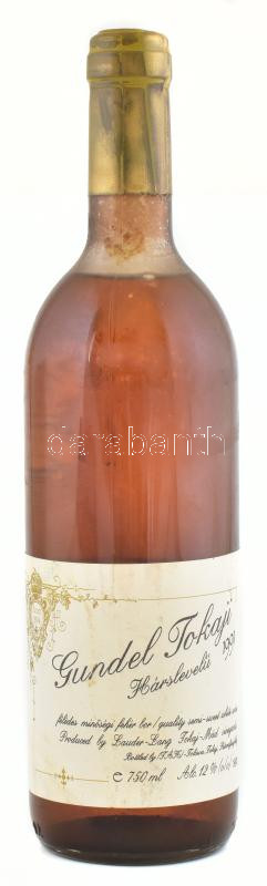 1991 Gundel Tokaji Hárslevelű 1991, bontatlan palack félédes fehérbor, 12%, 0,75l