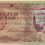 1945. 10.000P 'MNB' bélyeggel, 'Forradalmi Pénzkiállítás - 'Ki mit gyűjt' - Dorog 1967.' felülbélyegzéssel T:F