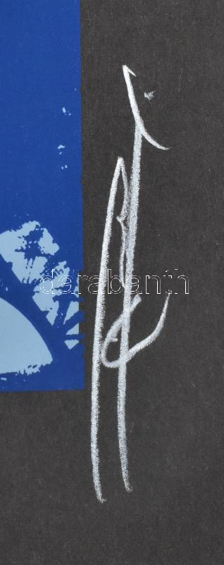 Hervé, Rodolf (1957-2000): Eiffel-torony. Szitanyomat, papír, jelzett, művészpéldány E.A. jelzéssel. 34,5x21 cm. / Hervé, Rodolf (1957-2000): Eiffel-tower. Screenprint on paper, signed, E.A. artist's proof, 34,5x21 cm. - Image 4