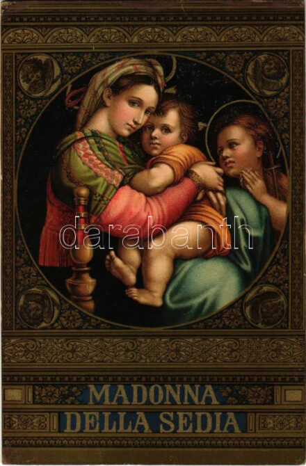 1917 Madonna Della Sedia. Marke 'EGMS' Serie R. No. 20. (vágott / cut)