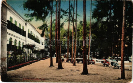 1918 Szliács, Sliac; Pest szálloda. Krompecher Gy. és Fia kiadása / hotel, spa (EM)