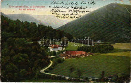 Trencsénteplic, Trencianske Teplice; A Baracskán. Wertheim Zsigmond kiadása / Auf der Baracska / general view (EB)