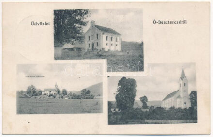 Óbeszterce, Stará Bystrica; Római katolikus és izraelita templom, zsinagóga / church and synagogue