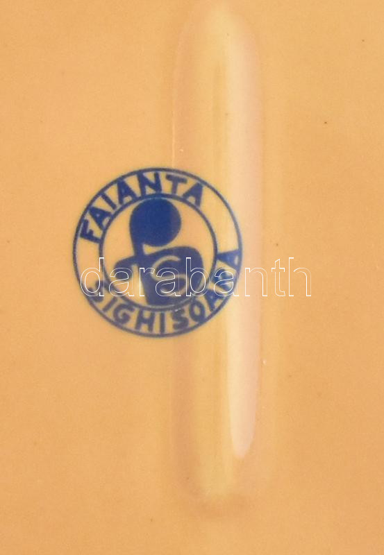 2 darab vadászat témájú kínálótál, fajansz, jelzéssel, hibátlan, h: 27-35,5 cm - Image 2