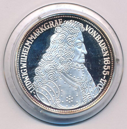 2003. A NSZK 1955G 5M 'Ludwig Wilhelm Markgraf von Baden születésének 300. évfordulója' érme jelzett utánverete T:PP patina 2003. The FRG 1955G 5 Mark '300th Anniversary of the birth of Ludwig Wilhelm Markgraf von Baden' marked restrike