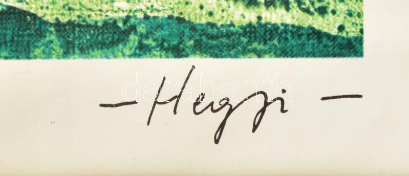 Hegyi György (1922-2001): Sárospataki vár. Ofszet, papír. Jelzett. Paszpartuban. 32,5x25 cm - Image 2