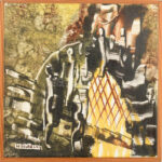 K. Holéczy Etus (-): Kompozíció. Festett csempe. Jelzett. Sérült. Fakeretben. 15x15 cm