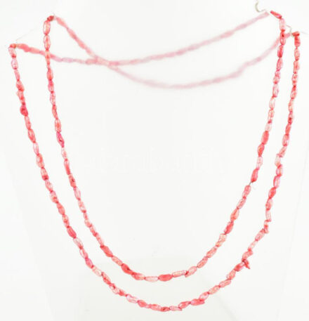 Rózsaszín tenyésztett nyaklánc, h: 82 cm