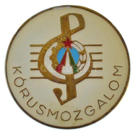 ~1970-1980. 'Kórusmozgalom' műgyantás fém jelvény (28mm) T:XF