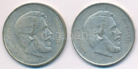 1947. 5Ft Ag 'Kossuth' (2x) T:XF,VF patina, karc, ph Adamo F8.1