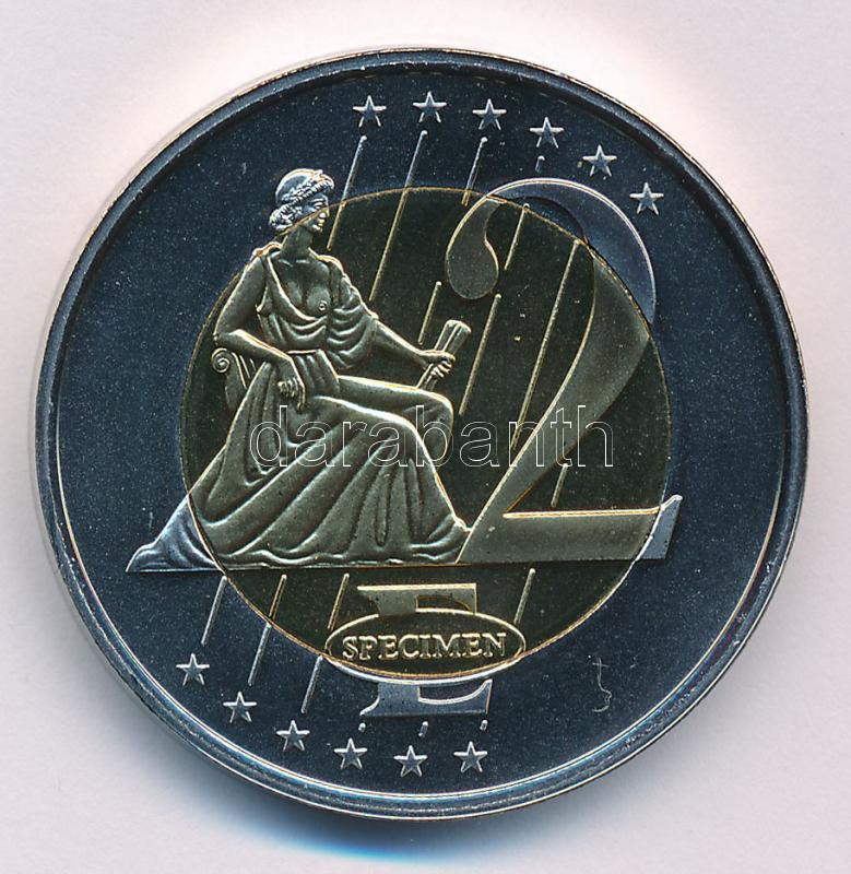 Vatikán 2008. 2E próbaveret tanúsítvánnyal T:1 Vatican 2008. 2 Euro trial strike with certificate C:UNC - Image 2
