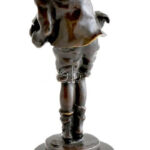 Demétre Haralamb Chiparus (utánöntés) román Art Deco szobrász: Harmonikás gyerek. Bronz, kőtalpon, Jelzett, m: 24 cm - Image 3