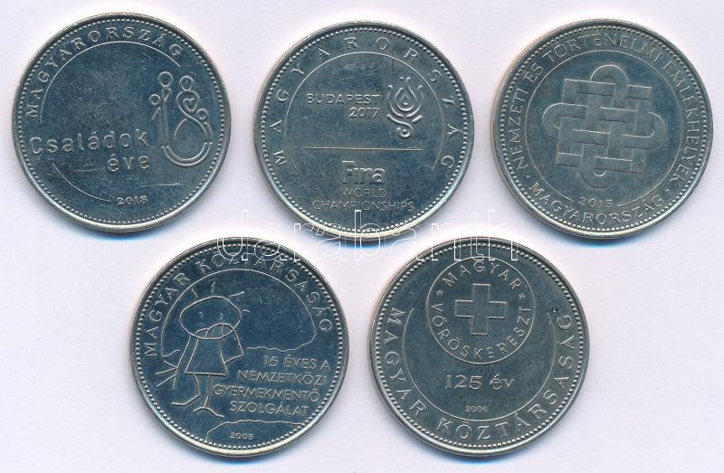 2005-2018. 50Ft Cu-Ni (6xklf) emlékkiadások T:AU,XF