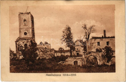 Laborcrév, Krasznibród, Krásny Brod (Mezőlaborc, Medzilaborce, Möze Laborcz); Bazilita monostor templom romjai az oroszok pusztítása után 1914-16 / WWI ruins of the Basilian monastery after the Russian's destruction (Rb)