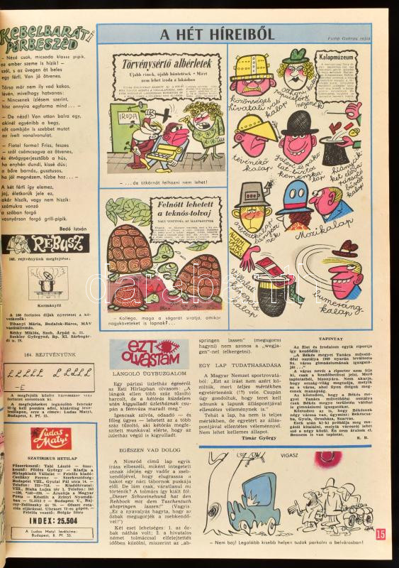 1971 Ludas Matyi teljes évfolyama, félvászon kötésben - Image 2